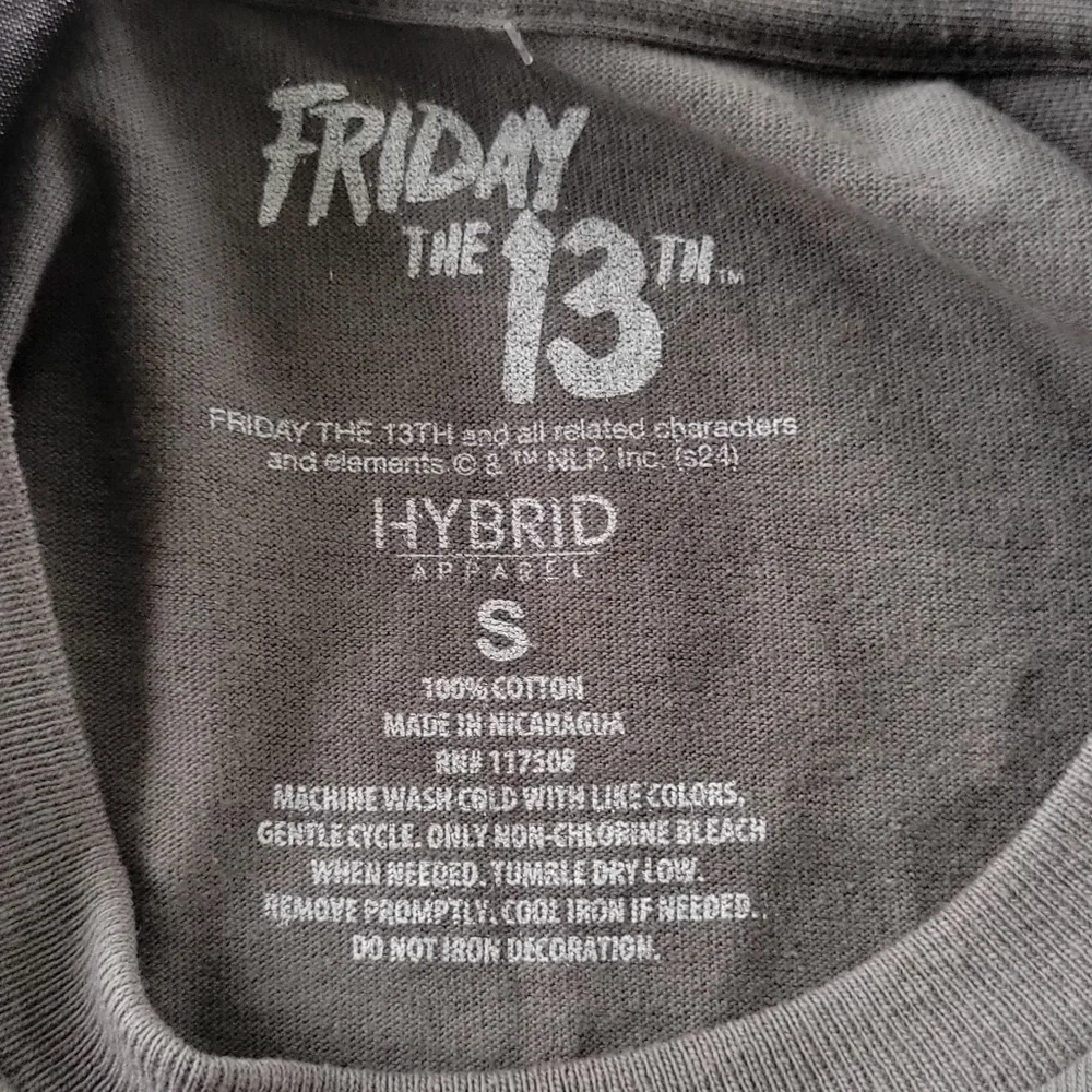 Friday The 13th Men's S(1) And L(2) 100%‎ Cotton Color Gray Short Sleeve T-Shirt